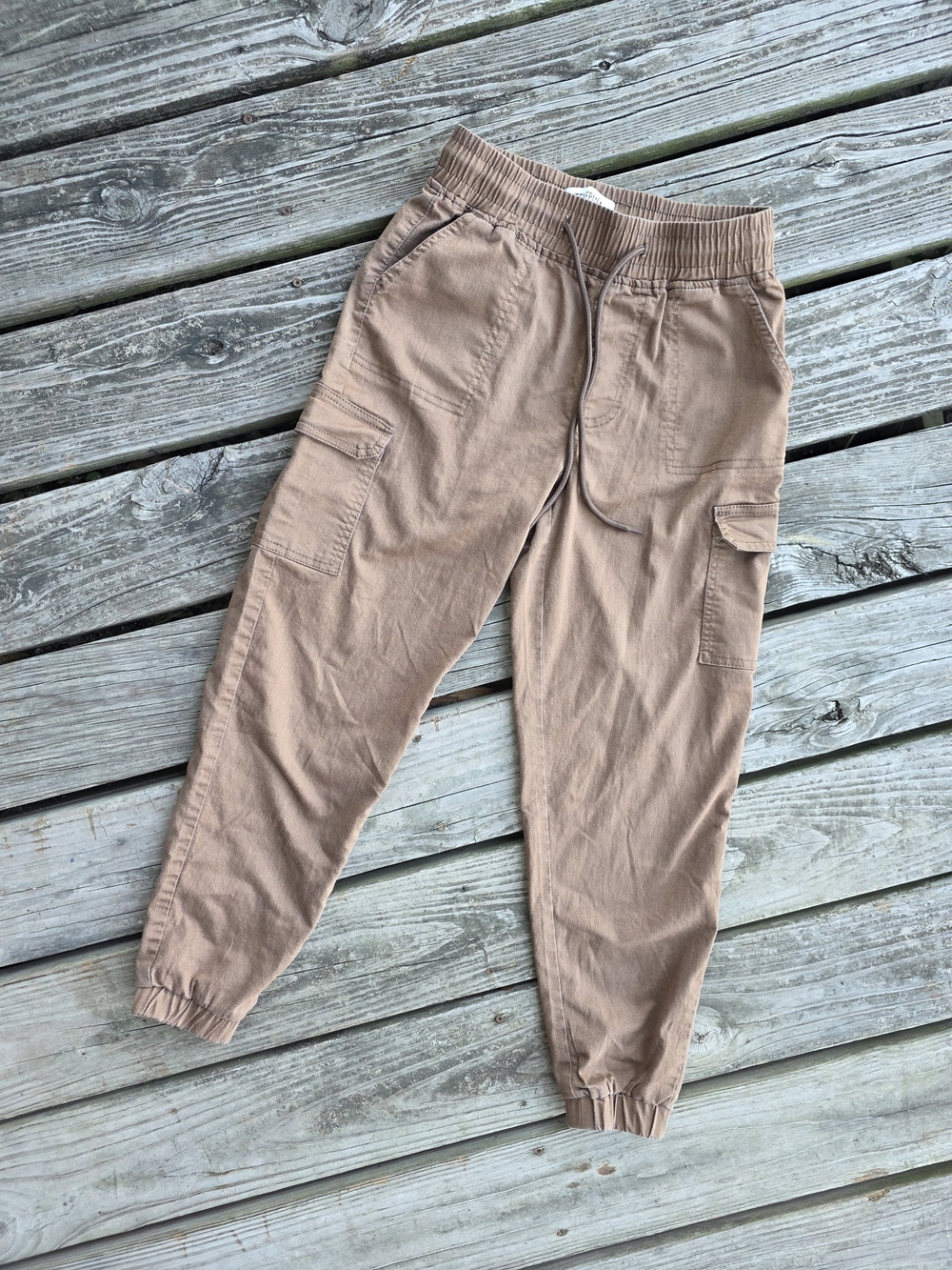 Women's Casual Cargo Jogger Pants - Tan